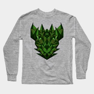 Green Dragon - Geometric Abstract Long Sleeve T-Shirt